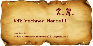 Kürschner Marcell névjegykártya